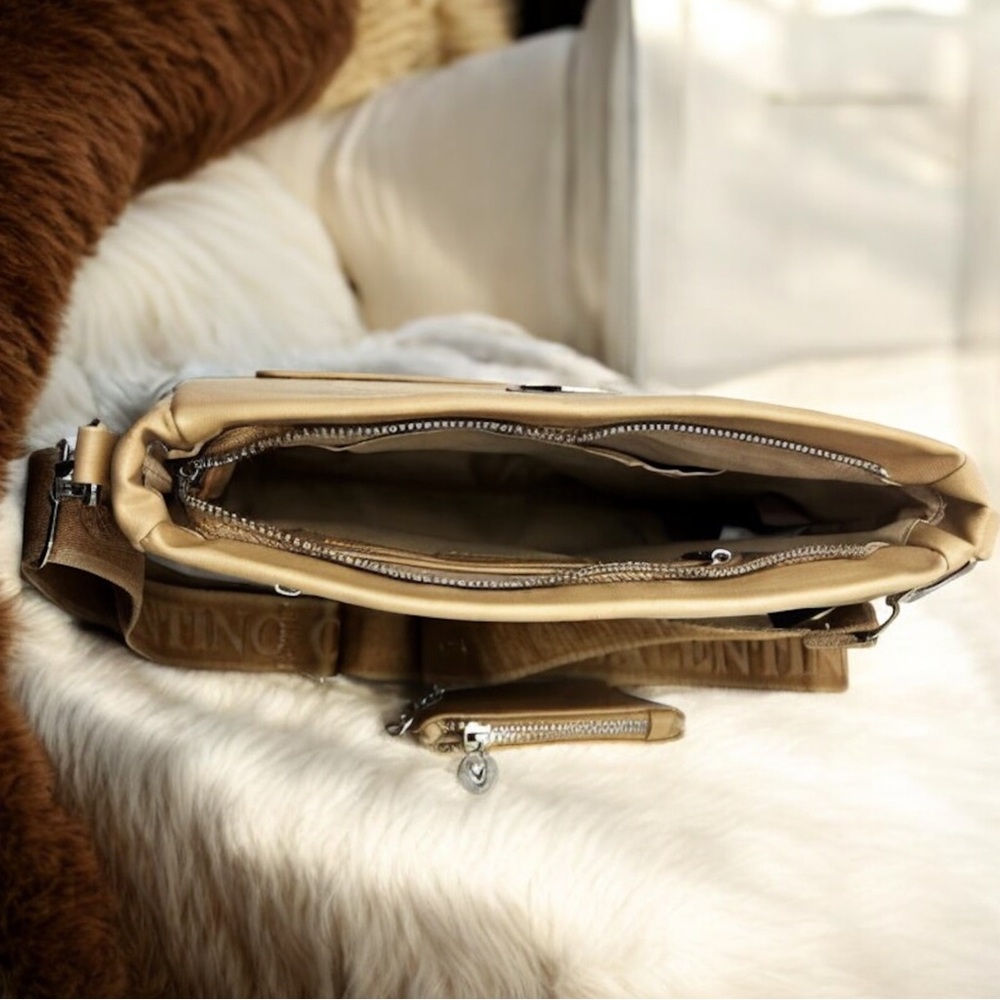 Valentino Orlandi Tan Crossbody & Card Holder NEW - Picture 3 of 14